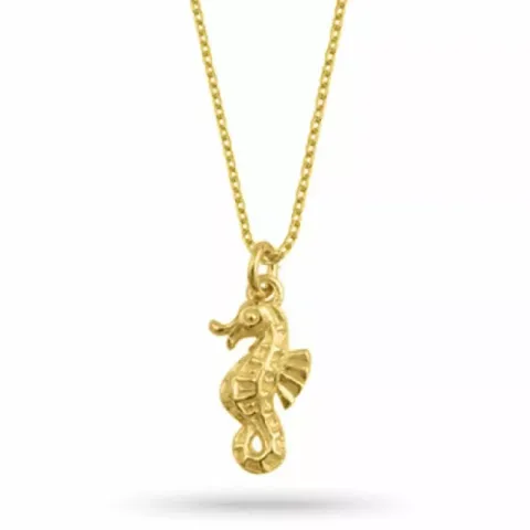 halsband i förgyllt silver med hängen i förgyllt silver