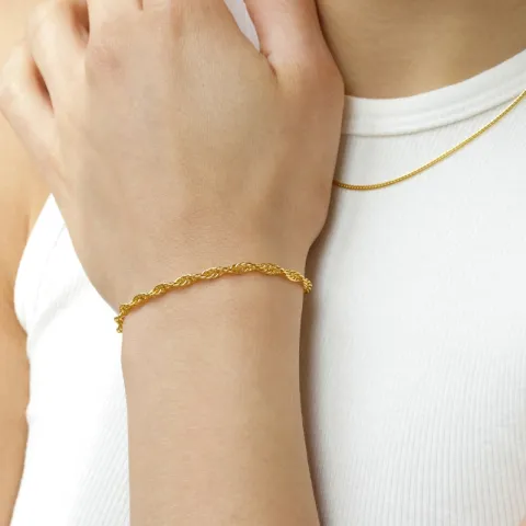 Armband i förgyllt silver 17+2 cm x