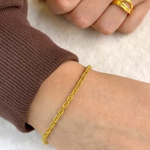 Armband i förgyllt silver 17+2 cm x