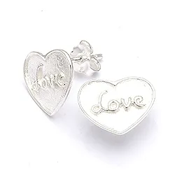 Hjärta örhängen i silver