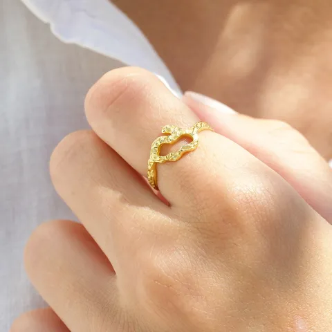 Nava Doris justerbar ring i förgyllt silver
