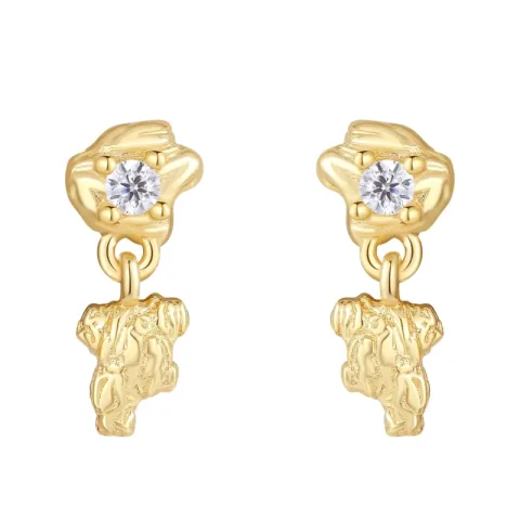 Nava Enya örhängen i förgyllt silver vit zirkon