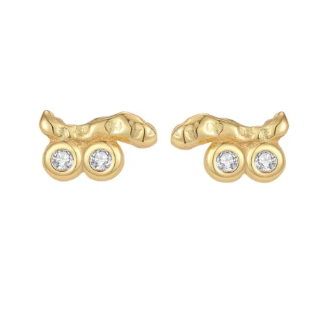 Nava Horea örhängen i förgyllt silver vit zirkon