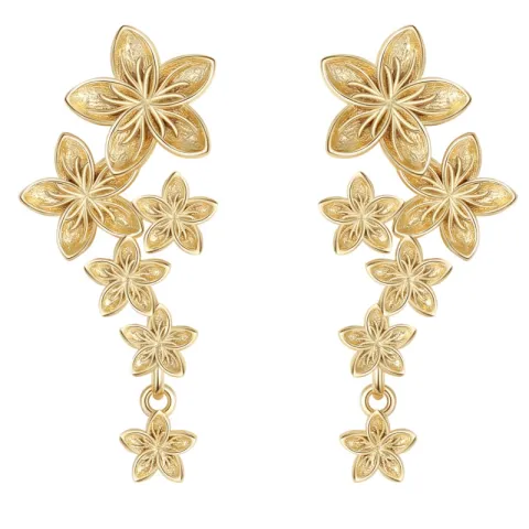 Nava Leia örhängen i förgyllt silver