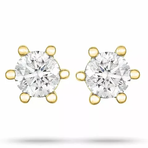 2 x 0,25 ct solitäreörhängestift i 14 karat guld med diamant 