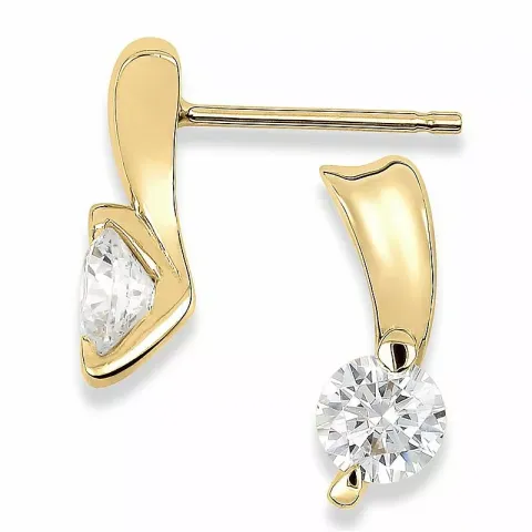 örhängen i 9 karat guld med 