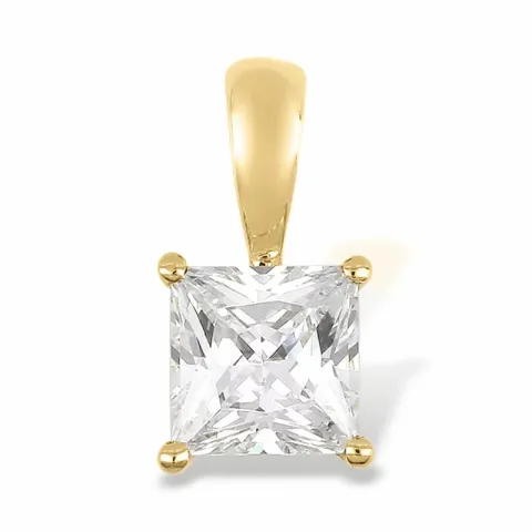 Fyrkantigt hängen i 9 karat guld