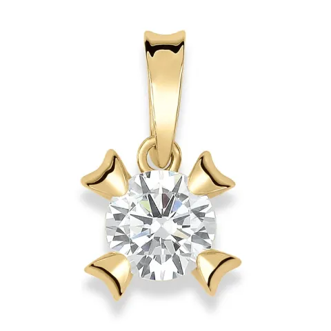 Runt hängen i 9 karat guld