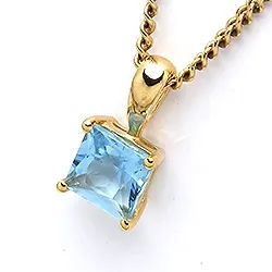 Fyrkantigt hängen i 9 karat guld