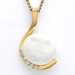 Runt hängen i 9 karat guld