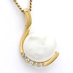 Runt hängen i 9 karat guld