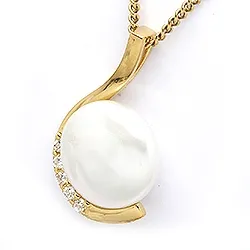 Runt hängen i 9 karat guld