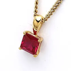 Fyrkantigt hängen i 9 karat guld