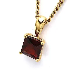 Fyrkantigt hängen i 9 karat guld