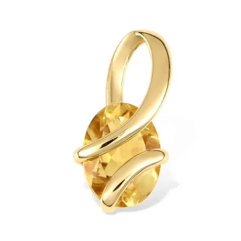 Ovalt hängen i 9 karat guld