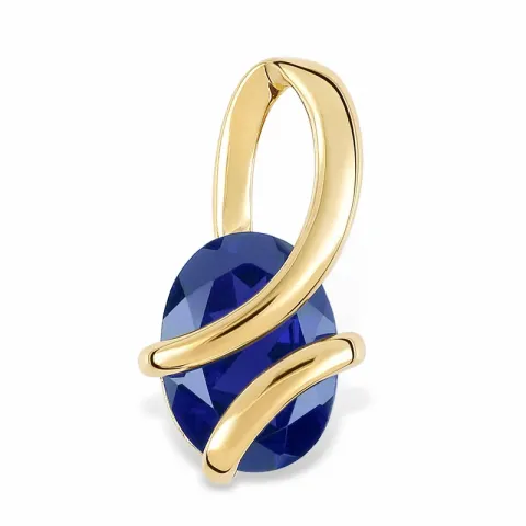 Ovalt hängen i 9 karat guld