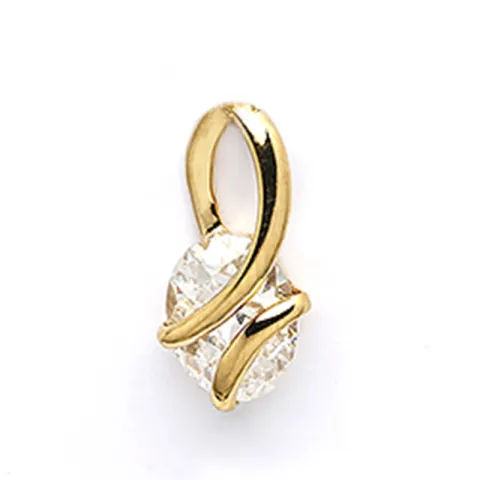 Ovalt hängen i 9 karat guld