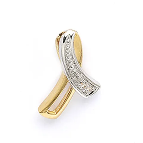 hängen i 9 karat guld med rhodium