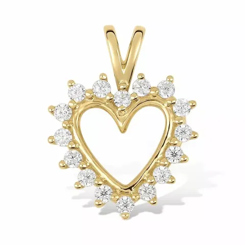 hjärta hängen i 9 karat guld