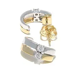 diamant halvcreol i 14 karat guld och vitguld med diamant 