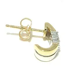 diamant halvcreol i 14 karat guld och vitguld med diamant 