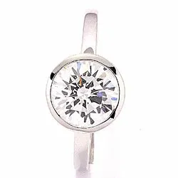Rund ring i 9 karat vitguld