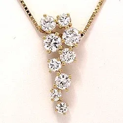 Abstrakt halsband i 9 karat guld