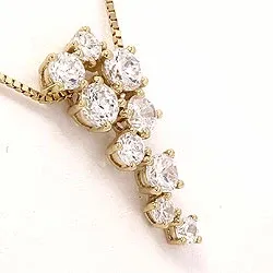 Abstrakt halsband i 9 karat guld