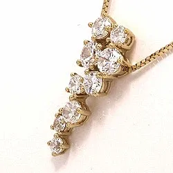 Abstrakt halsband i 9 karat guld