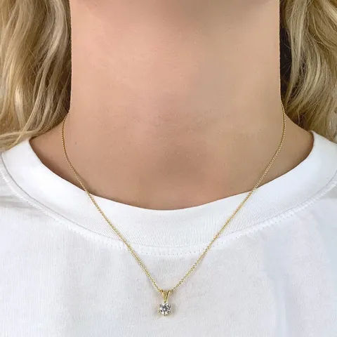 Runt hängen i 9 karat guld