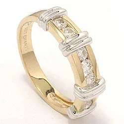 Beställningsvare - diamant ring i 14 karat guld- och vitguld 0,52 ct