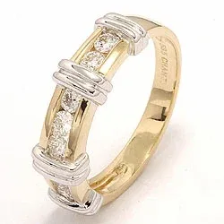 Beställningsvare - diamant ring i 14 karat guld- och vitguld 0,52 ct