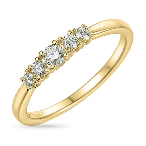 diamant ring i 14  karat guld 0,35 ct