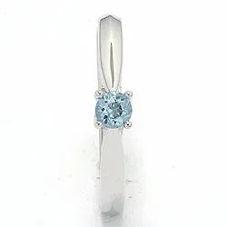 topas ring i 14 karat vitguld 0,25 ct