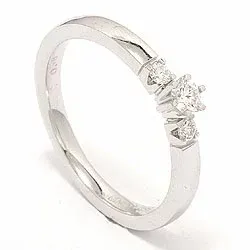 beställningsvare - diamant ring i 14 karat vitguld 0,10 ct 0,08 ct