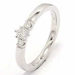 beställningsvare - diamant ring i 14 karat vitguld 0,10 ct 0,08 ct