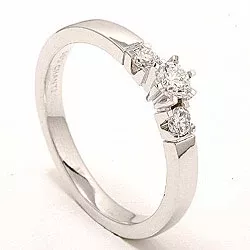 beställningsvare - diamant ring i 14  karat vitguld 0,20 ct 0,16 ct