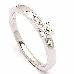 vitguldsring i 14 karat vitguld 0,19 ct 0,02 ct