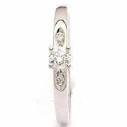 vitguldsring i 14 karat vitguld 0,19 ct 0,02 ct