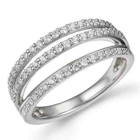 diamant vitgulds ring i 14  karat vitguld 0,43 ct