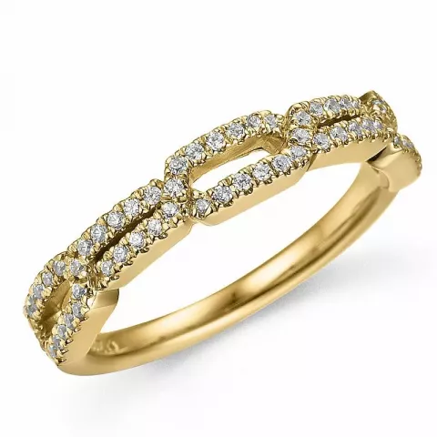 fyrkantigt diamant guld ring i 14  karat guld 0,25 ct
