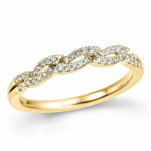 diamant guld ring i 14  karat guld 0,13 ct