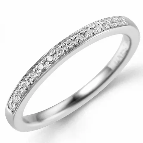 Diamant ring i 14  karat vitguld 0,09 ct