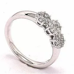 Diamant vitguldsring i 14 karat vitguld 0,36 ct