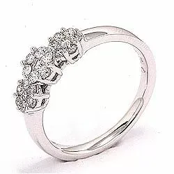 Diamant vitguldsring i 14 karat vitguld 0,36 ct