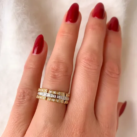 diamant guld ring i 14 karat guld- och vitguld 0,29 ct