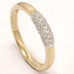 diamant ring i 14  karat guld- och vitguld 0,19 ct