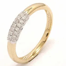 diamant ring i 14  karat guld- och vitguld 0,19 ct