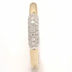 diamant ring i 14  karat guld- och vitguld 0,19 ct