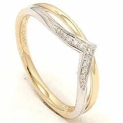 Kollektionsprov guld ring i 14 karat guld 0,04 ct